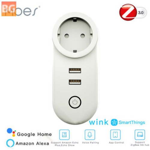 Smart WiFi Socket with Voice Control & USB Ports