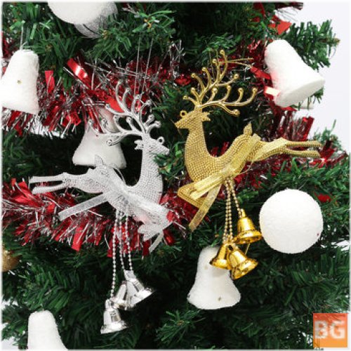 Xmas Tree Reindeer Elk Deer Bell Ornament Pendant with Bell
