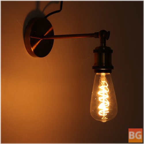 Vintage sconce with light - 110-220V, EU plug