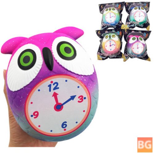 Taburasaa Owl Clock - 12*10.5*9CM Soft Squishy Toy