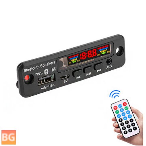 5V Bluetooth MP3 Decoder with LED Spectrum Display and TWS Support