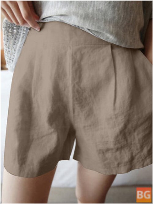 Ruched Cotton Pocket Shorts