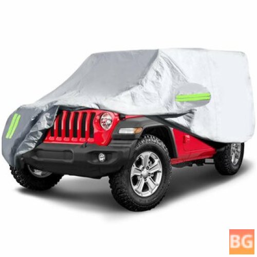 ELUTO Waterproof Car Cover for Wrangler 2-Door with Gust Straps, Fits up to 170