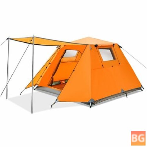 4-Person Camping Tent with Waterproof Sun Shade Shelters - 3 Colors