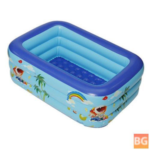 Outdoor Children's Bath Tub with Inflatable Pool and Swimming Pool