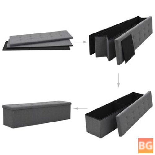 150x38x38 cm Artificial Linen Bench for Storage