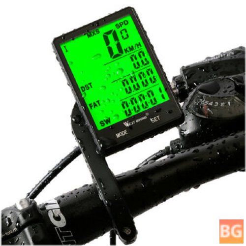 Wireless Bike Computer MTB - Odometer, Stopwatch, LED, Digital Rate