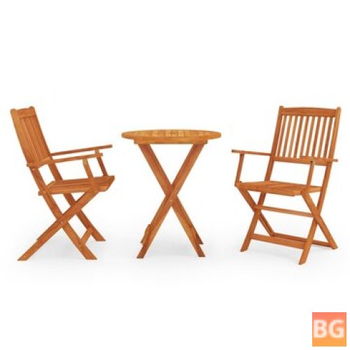 Outdoor Dining Set with Table, chairs, and footstool