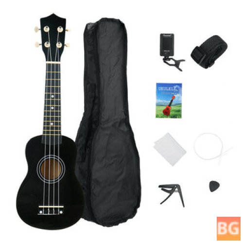 21 Inch Ukulele - Basswood Nylon 4 Strings Guitarra Acoustic Bass Guitar Musical Instrument for Beginners