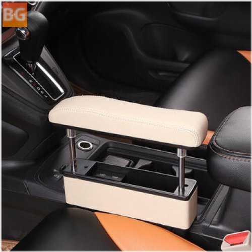 Car Armrest Storage Box with Four USB Ports