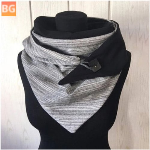Women's Plus Scarf with Stripes - Multi-Purpose Outdoor Casual