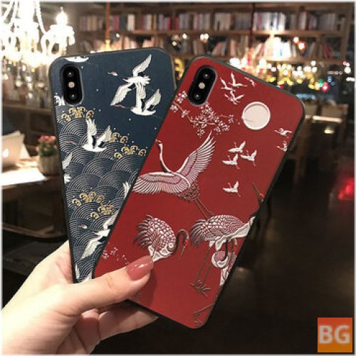Chinoiserie 3D Embossed iPhone Case with Anti-slip and Shockproof Protection