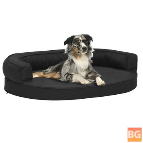 Dog Bed - Ergonomic Linen Look - 75x53 cm