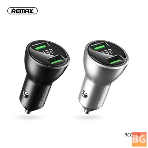 Dual USB Fast Car Charger with LED Display