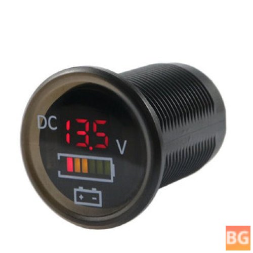 Red LED Car Meter with Voltage Display