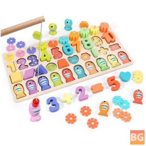 Wooden numbers jigsaw puzzle for kids - educational set