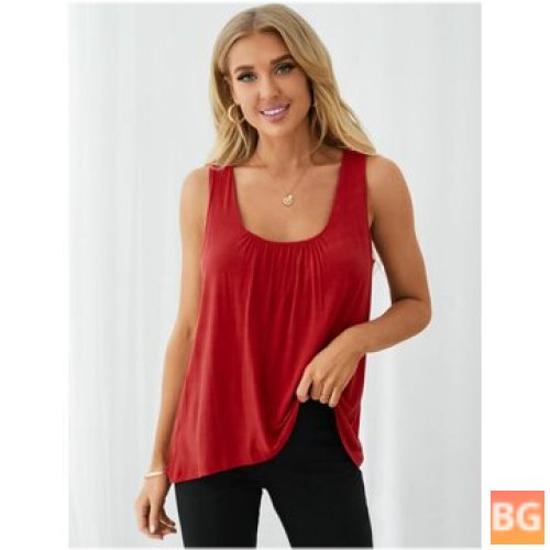 Tank Top With Sleeveless Neck