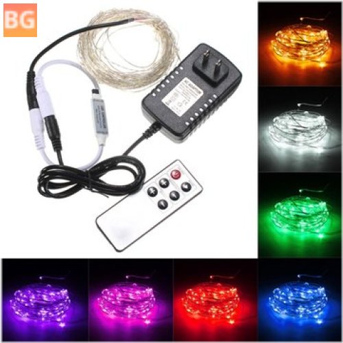 Waterproof Silver Wire Fairy Lights with Remote (10M/100LED) for Xmas