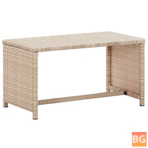 27.6"x15.7"x15" Poly Rattan Coffee Table