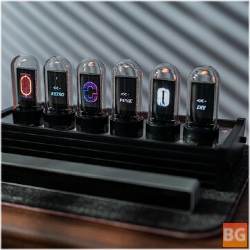 Desktop Clock with Pseudo- Glow - IPS Screen, RGB Clock, Colorful LED Picture Display