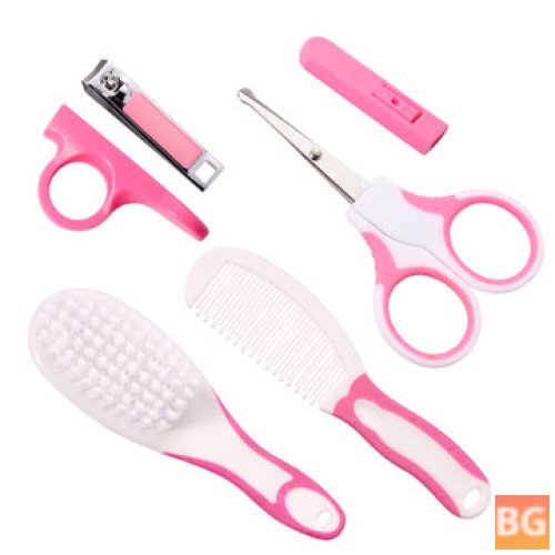 Baby Nail Hair Hair Combs and Scissors - 6 Pcs/Set
