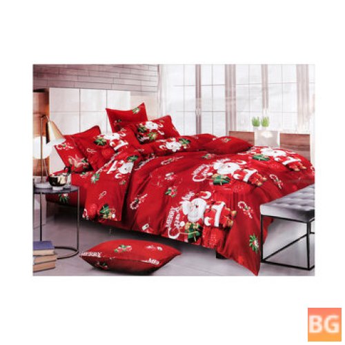 Christmas Quilt & Pillowcase Set - Set of 2