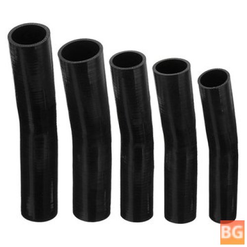 Black Silicone Hose - 15 Degree Elbow Bend - Air Water Coolant Joiner - Pipe Tube