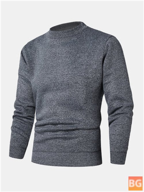 Round Neck Pullover Sweater for Men