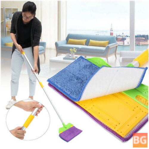 Double-Side Microfibre Flat Mop - Hands-Free Cleaning