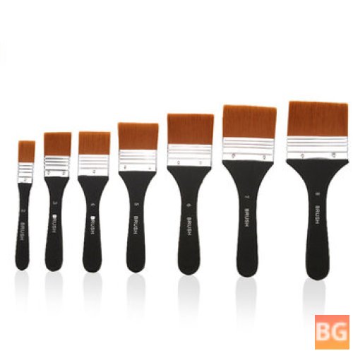 Wooden Handle Nylon Painting Brushes