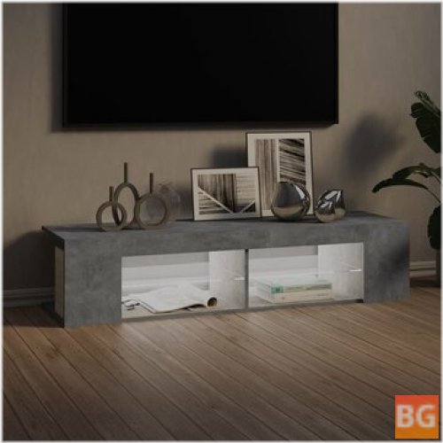 TV Cabinet with LED Lights - Gray 53.1