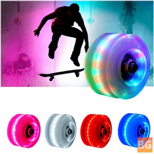 4PCS LED Light Up Wheels for Quad Roller Skates - Women Girls' Colorful Sneaker