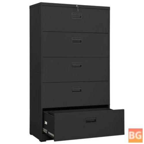 Steel Filing Cabinet - Anthracite 35.4