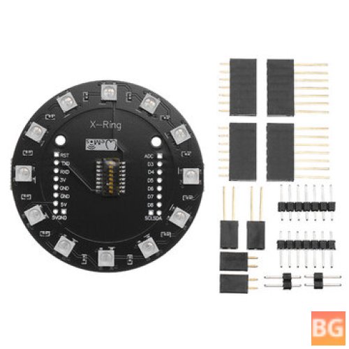 RGB WS2812b LED Module for WAVGAT ESP8266 - 12 Colorful LED Module
