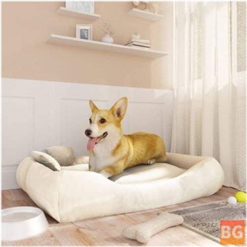 Cushion Bed for Dogs 89x75x19 cm oxford fabric beige