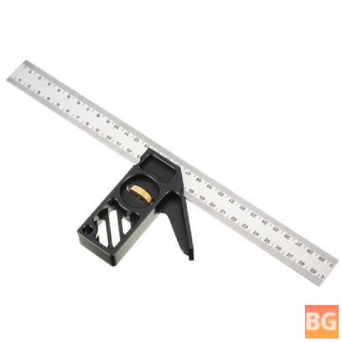 Adjustable Combination Square with Angle Scriber and Steel Ruler for Woodworking