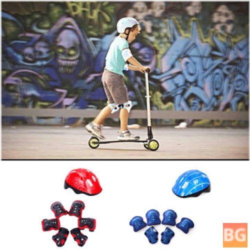 Kids Cycling Helmet with Knee Pads and Hand Pads