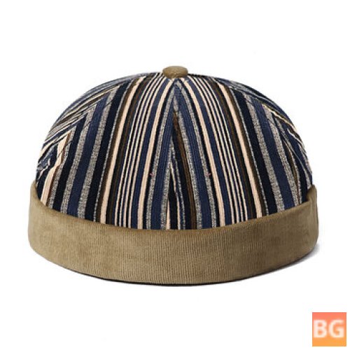 Banggood Design Men's Stitching Striped Pattern Beanie HeadCap