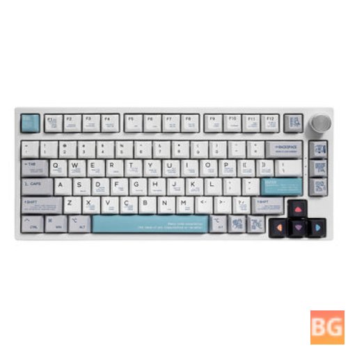 GAMAKAY TK75 - 75% Mechanical Keyboard with Gateron Switches, Hot Swappable, Triple Mode RGB, PBT Cherry Profile Keycaps, Type-C Wired/Bluetooth 2.4GHz, Gasket, 3000mAh Battery