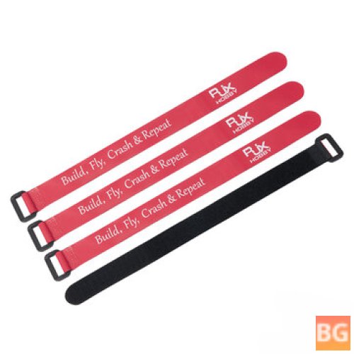 4 PCS RJX Magic Tie Down Battery Strap with Metal Clasp for RC Drone Battery