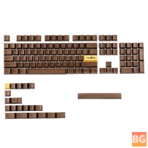 Choco Cherry PBT Keycap Set for Mech Keyboards (125 keys)