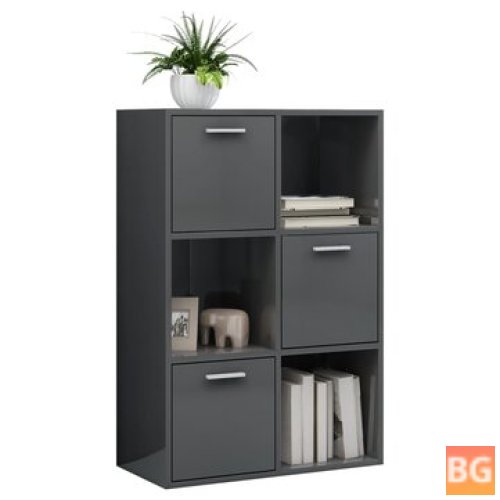 Storage Cabinet in Gloss Gray 23.6
