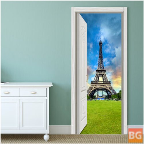 88x200CM 3D Wall Sticker for your Home - Ajar Door