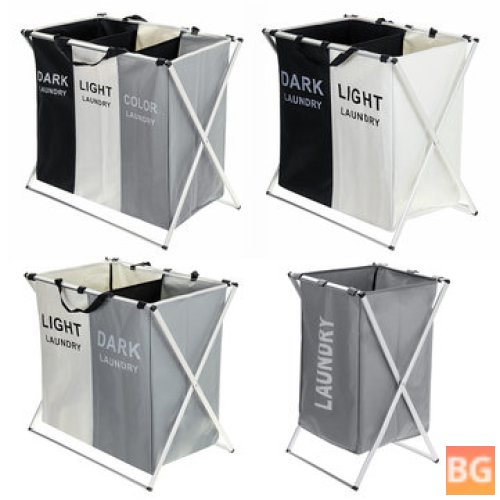 Foldable Laundry Hamper with 3 Grids