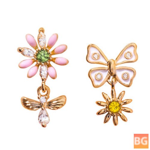 Butterfly Flower Earrings