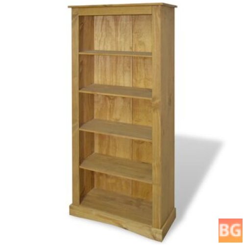 Corona Style Pine Bookcase with 5 Shelves
