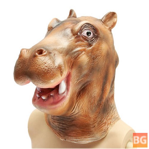 Hippo River Horse Mask Creepy Animal Halloween Costume - Costume Party Cosplay