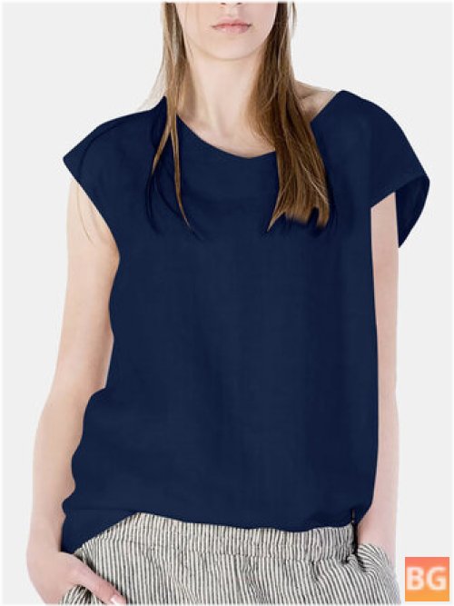 Women's Short Sleeve V-neck Casual T-shirt