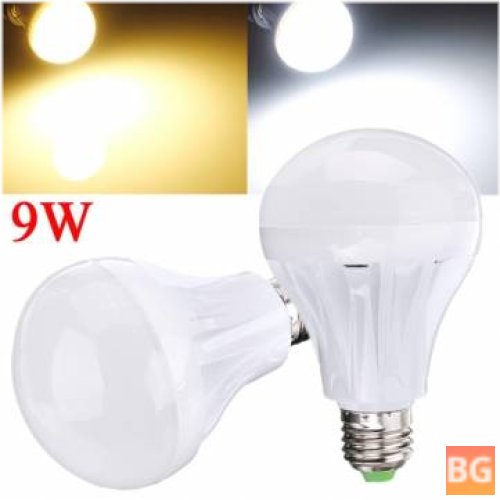 White/Warm LED Lamp with E27 Socket - 9W