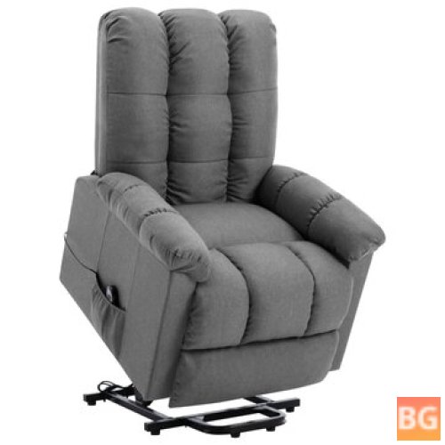 Light Gray Fabric Stand-Up Recliner